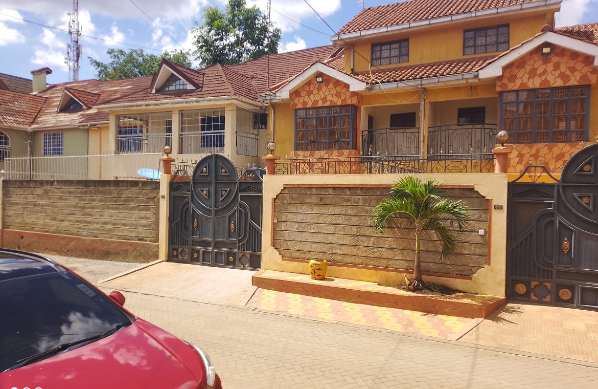 EXCLUSIVE MORDEN TOWN HOUSE FOR SALE IN ROYSABU MIREMA DRIVE NEXT TO USIU AND BEHIND SAFARI PARK HOTEL.